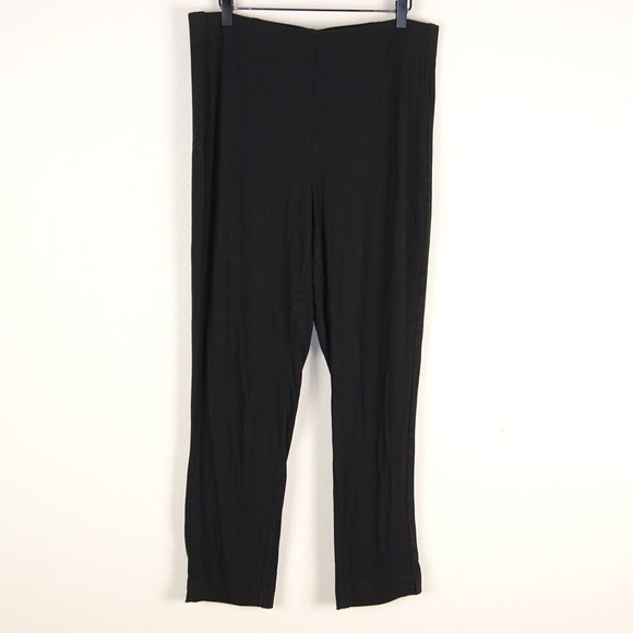 J Jill Wearever Collection Forward Seam Slim Ankle Black Pull On Pants Womens L - Picture 1 of 12